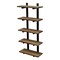 Alaterre Furniture Pomona 48"H 5-Shelf Metal and Solid Wood Bath Wall Shelf, Natural AMBA5820 - alternate 8